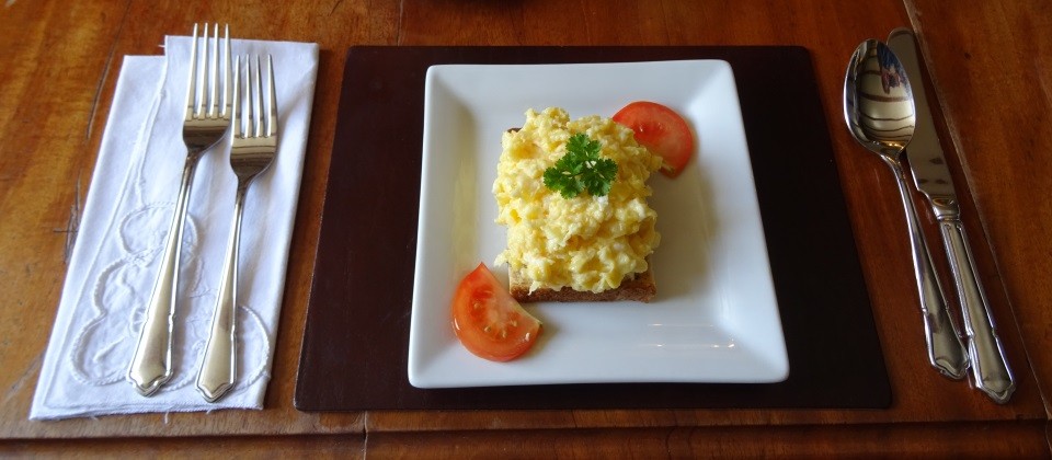 scrambled egg breakfast, B&B near hereford